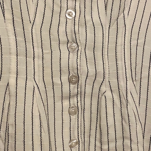 BGBGENERATION Striped Button-Front Romper - Picture 6 of 7